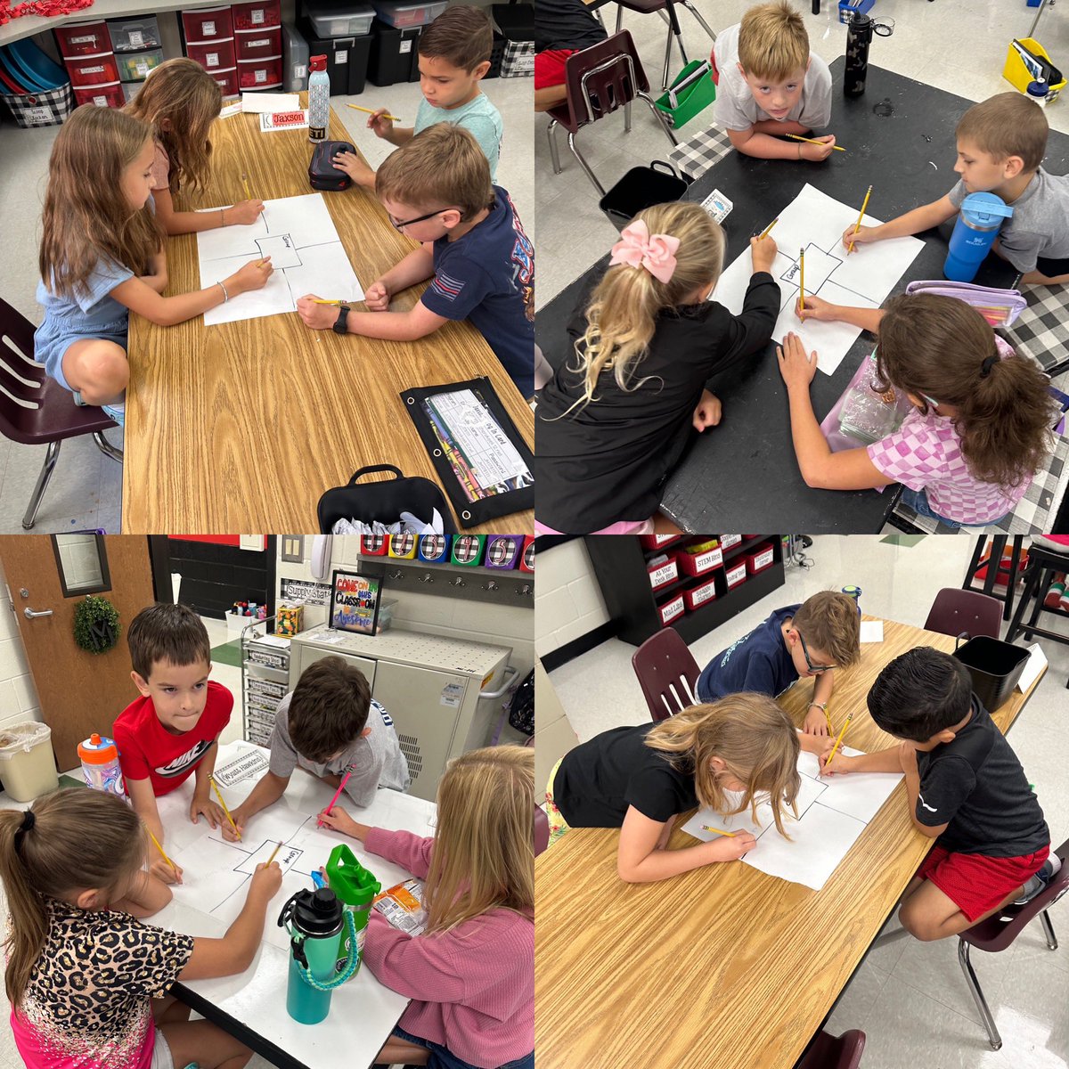 BG3ShineBRIGHT's tweet photo. We discussed creativity and collaboration this week as we reviewed our 4Cs! We loved using the @DiscoveryEd placemat strategy to practice collaborating to share our ideas! #BGrocks #designyourdestiny @BGESTEM https://t.co/efzeFzo1sF