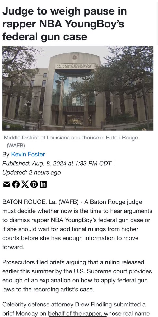 9stopgenie's tweet photo. THE JUDGE FOR NBA YOUNGBOY GUN CASE IN BATON ROUGE MIGHT BE DROPPING THE CASE🙏 

#FREEYB🏕 https://t.co/tVhsU9s6yp