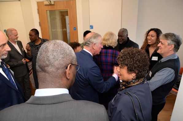Stephen Bourne is a British writer, film and social historian specialising in black culture. As noted by the BBC among others, Bourne "has discovered many stories that have remained untold for years"
Stephen Bourne pictured meets the Prince of Wales.
Photo by: Sharron Wallace.