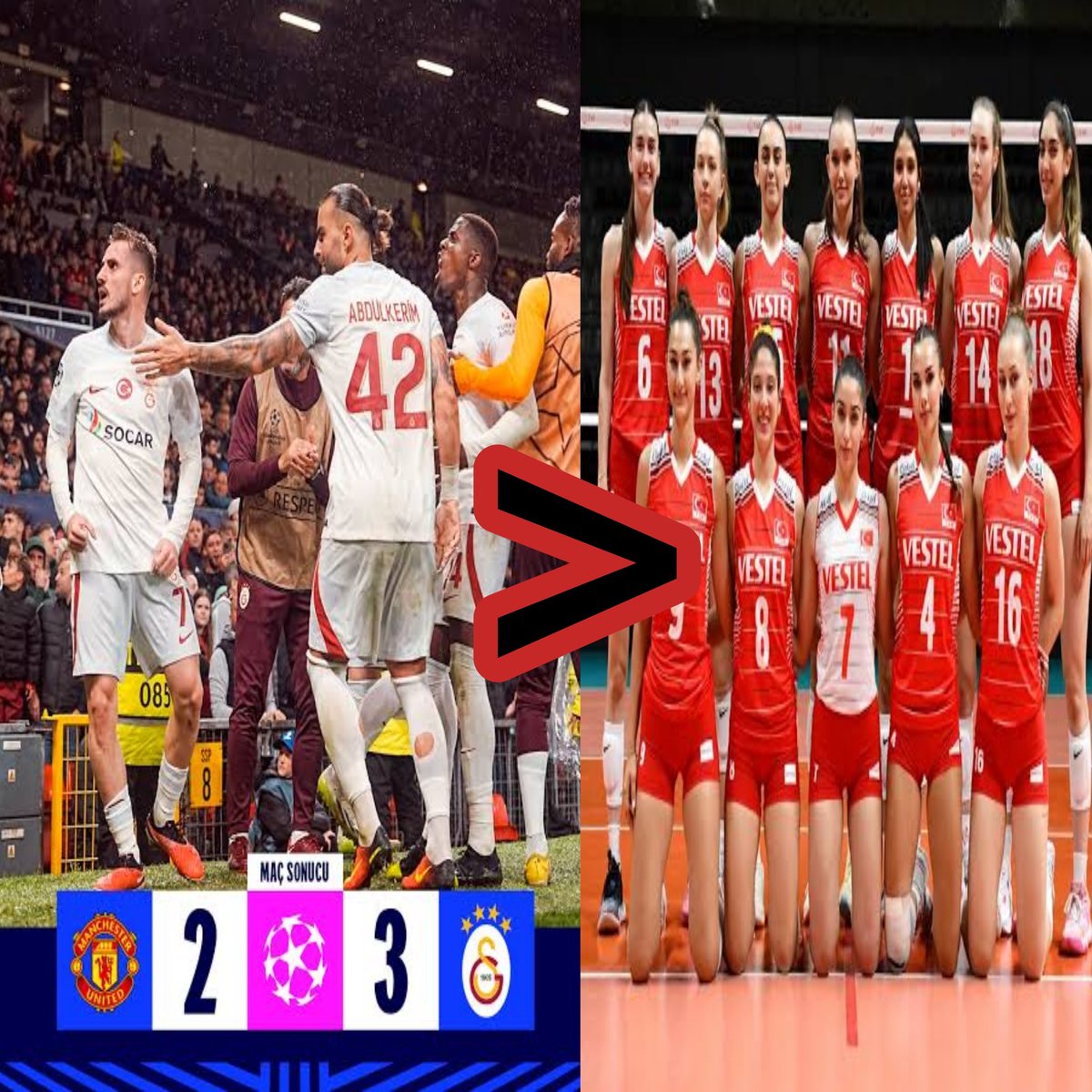 Galatasaray Manchester United maçı 
>>> Tüm voleybol tarihi başarıları, şampiyonlukları gelmişi geçmişi.
#bizimpıttıklar #FileninSultanlari 
#Galatasaray #TikTok #instagramıGeriVer #ROBLOX