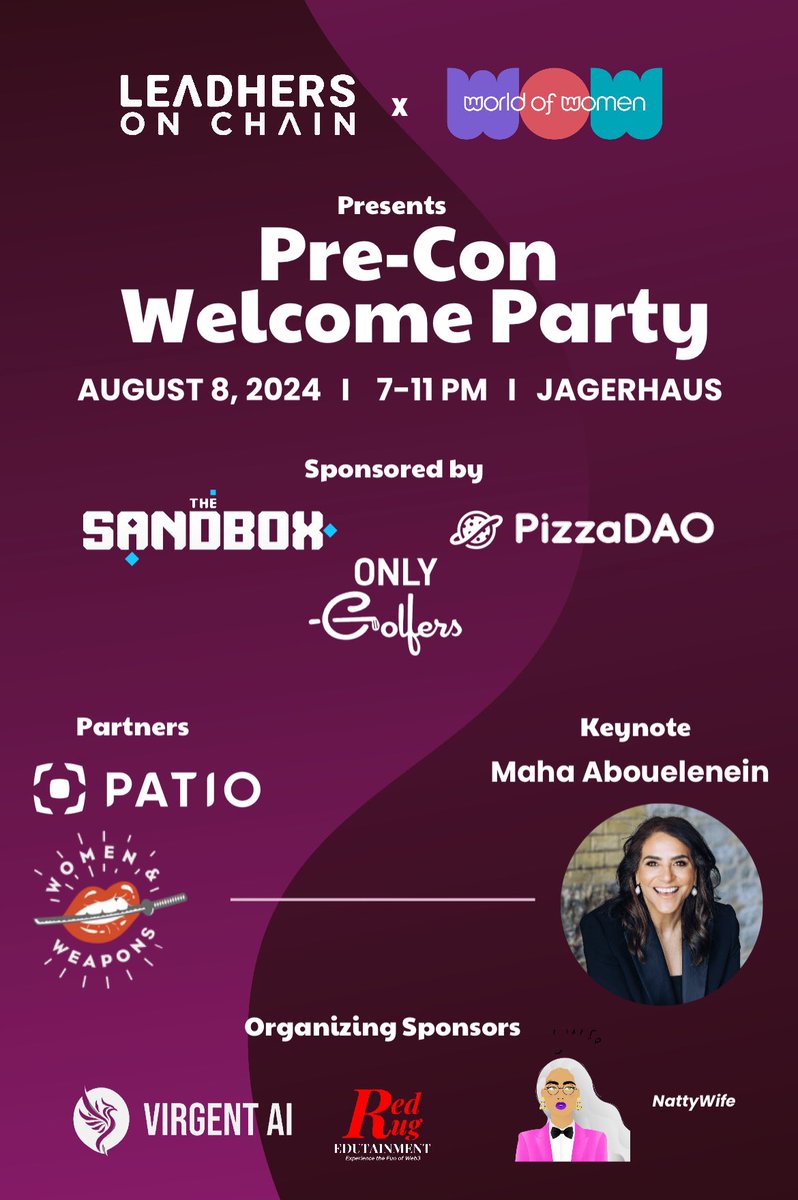 It’s almost time!!!!!  Who will we see?!  It’s not too late to buy tickets!  $20 if you go to the Eventbrite in my pinned post. $25 at the door!  💜💜💜💜💜 <a href="/LeadHersOnChain/">LeadHersOnChain</a>