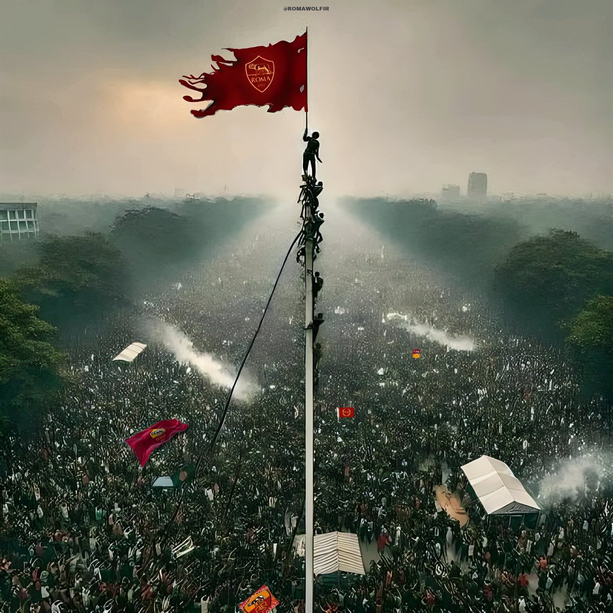 ROMAWOLFIR's tweet photo. Forza Roma 🚩
#ASRoma https://t.co/dOnFMDggnw