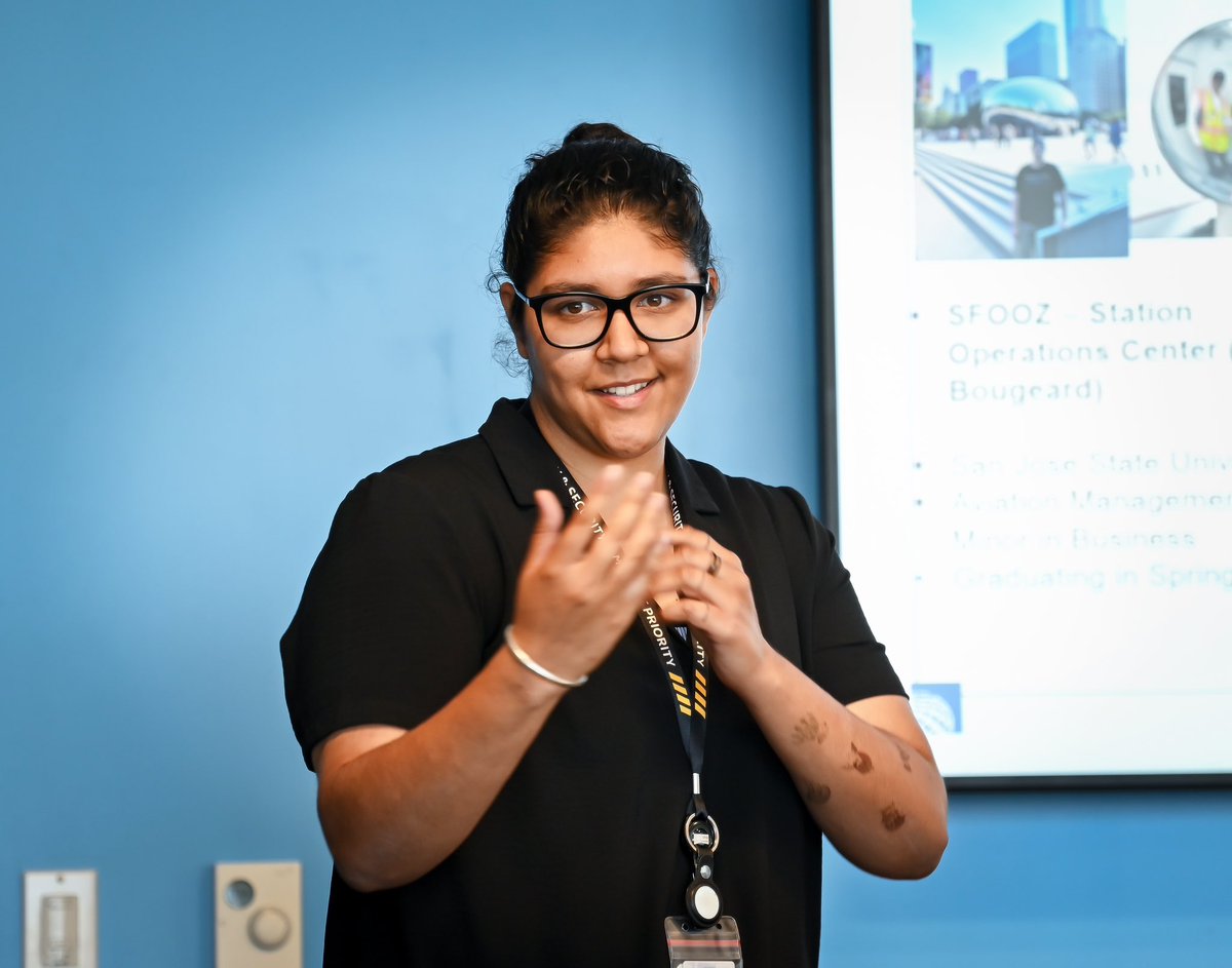 JoniBelknap's tweet photo. @Auggiie69 @annie54c @Anoushah_Rasta @diaz_daniella_ Great presenting about their projects they worked on all summer from SFO’s AO summer interns. We are sure going to miss you!!! #sfowheregoodleadstheway #teamsfo https://t.co/VCkBLyOZsm