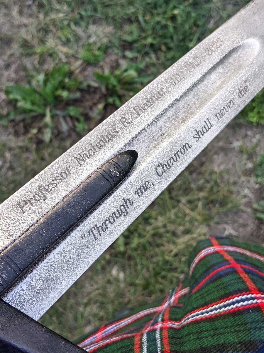 NicholasBednar's tweet photo. One year ago today, my friends gave me an engraved claymore for finishing my dissertation and, boy, did I fail my mission! https://t.co/ErU72cTuZi