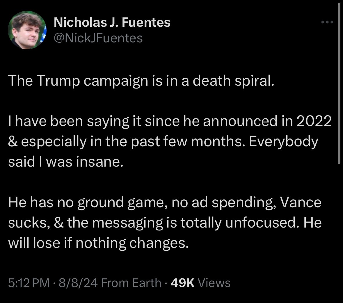 SarahisCensored's tweet photo. “No ground game”.  Sounds very familiar.  Who else just used that term? https://t.co/UptOxI8ZPP
