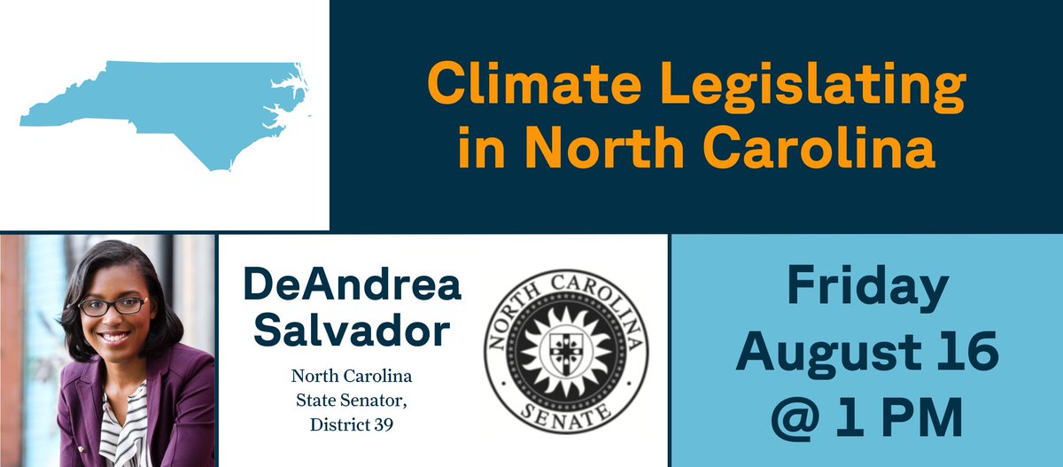 switchbox_data's tweet image. Contrary to popular belief, climate policy-making does happen in states without Democratic trifectas!

Join NC State Senator DeAndrea Salvador for the low-down on recent policy progress in NC, and what it takes to reach across the aisle to get it done.

bit.ly/sb-deandrea