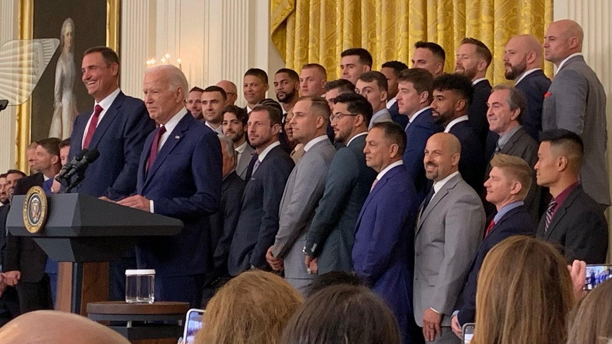 NathanForTexas's tweet photo. Feeling proud and inspired — what a day! 🇺🇸⚾️
Honored to join @POTUS and our Texas Delegation in celebrating the 2023 World Series Champions, the Texas Rangers.
Congratulations to Manager Bruce Bochy and a team that wouldn’t give up. #TXLege #TexasRangers https://t.co/i6Utnb8tXU