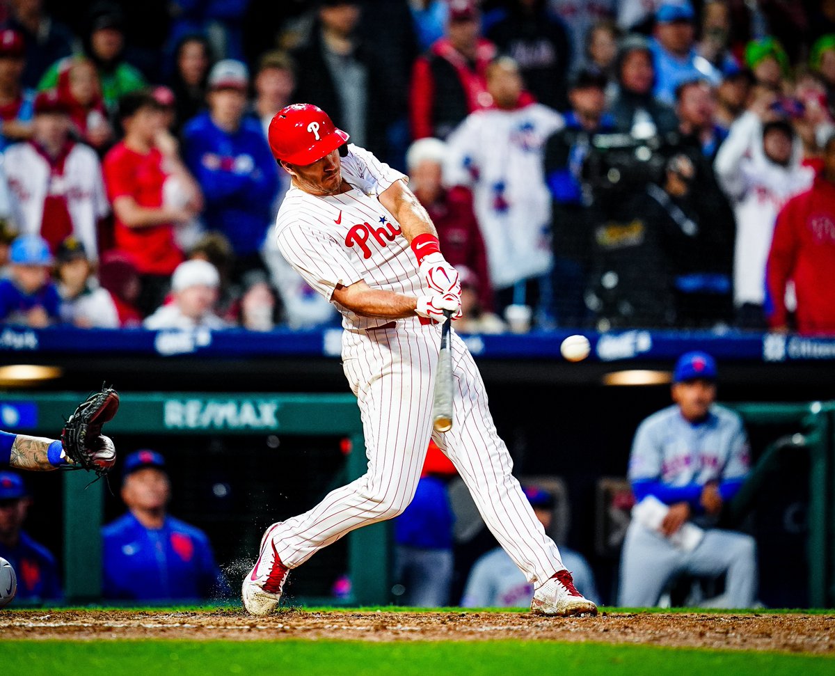Phillies's tweet photo. Today marks 10 years of major league service time for J.T. Realmuto! Congrats to the BCIB 👏 https://t.co/ZpBvDTy9SQ