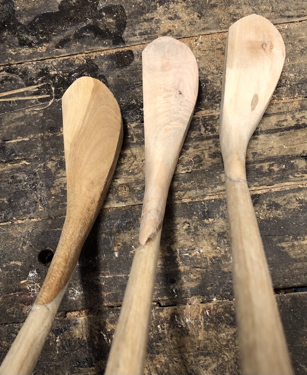 The shafts are now attached to heads with a ‘splice or scare’ joint. This joint was used by ‘Bowers’(bow makers) to join 2 halves of a long bow, and not leaving out the ‘ship wright’ who used the same joint to mend a ‘broken mast!’ The rams horn and lead weight can now be fitted!