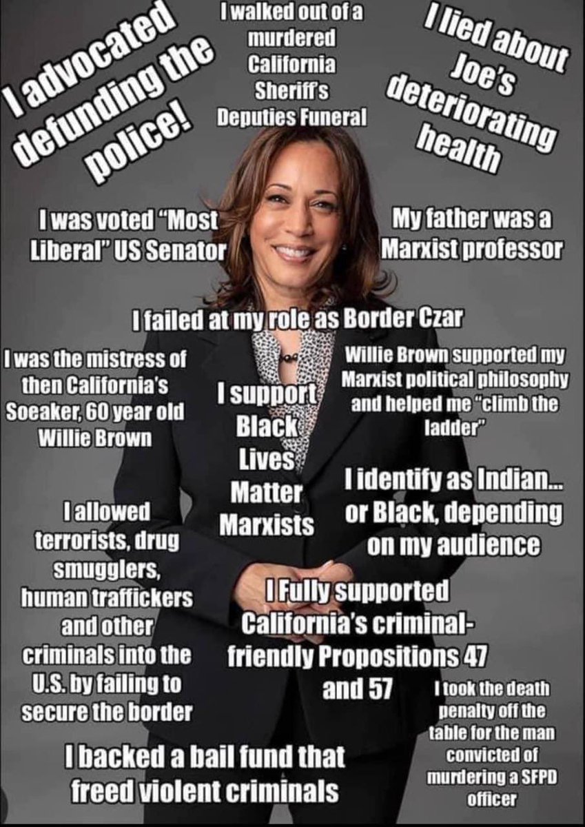 Kamala shouldn’t be afraid to Debate or do an Interview. Just look at her stellar Record.  #KamalaCoward