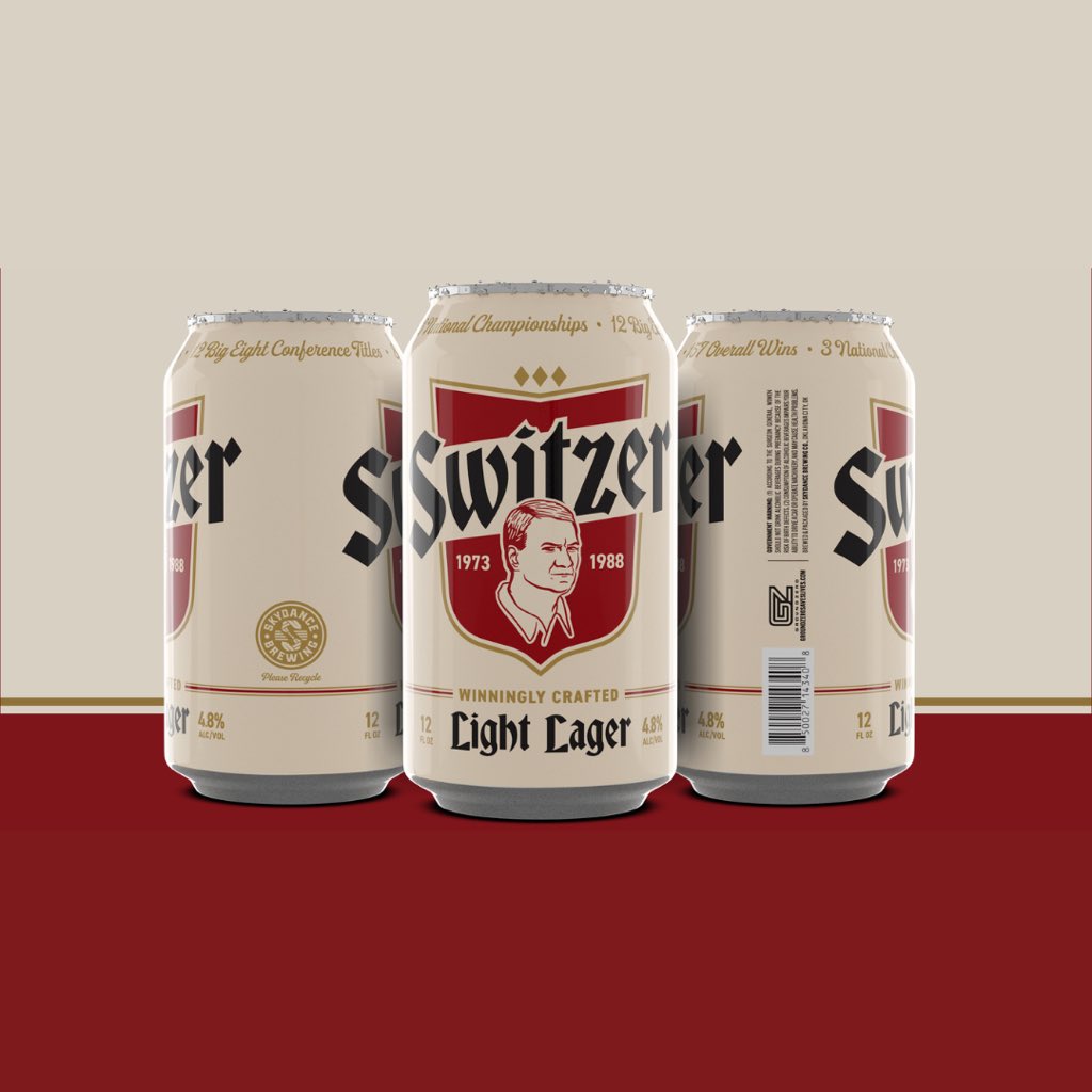 The cat is out of the bag! Skydance has partnered up with legendary former Sooners Coach <a href="/Barry_Switzer/">Barry Switzer</a> on his own beer for charity! Switzer Light Lager will be hitting shelves the week of the first OU game with a banging can design from Robot House fit for a king! 
#sooners
