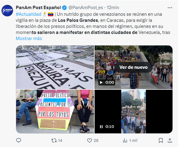 ÚLTIMA HORA :De millones de personas pasamos a cientos de miles luego a decenas y ahora termina siendo un "Nutrido" grupo los convocados por la Sayona María Corina en Los Palos Grandes. 😅