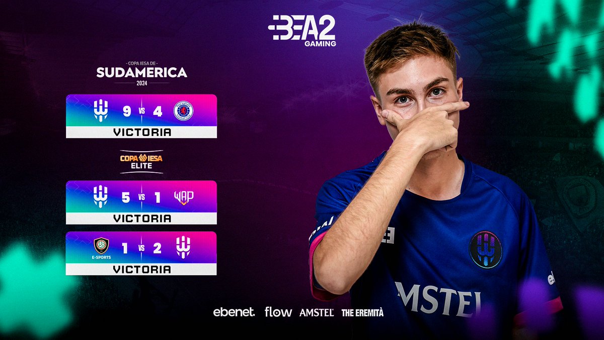 EBEA2 (@ebea2gg) on Twitter photo #EAFC24 | Resultados
Impresionante noche la de nuestros muchachos, se cansaron de repartir goles. 
9-4 vs #RealValhalla por 4tos en #CopaIESAdeSudamerica
5-1 vs <a href="/WAPEsports/">WAP Esports</a> y 2-1 vs <a href="/SanJorgeESP/">Vikings San Jorge E-Sports 👾</a> por la fase de grupos de la #CopaIESAElite
Cine 🚬 #EAFC24 | Resultados
Impresionante noche la de nuestros muchachos, se cansaron de repartir goles. 
9-4 vs #RealValhalla por 4tos en #CopaIESAdeSudamerica
5-1 vs <a href="/WAPEsports/">WAP Esports</a> y 2-1 vs <a href="/SanJorgeESP/">Vikings San Jorge E-Sports 👾</a> por la fase de grupos de la #CopaIESAElite
Cine 🚬