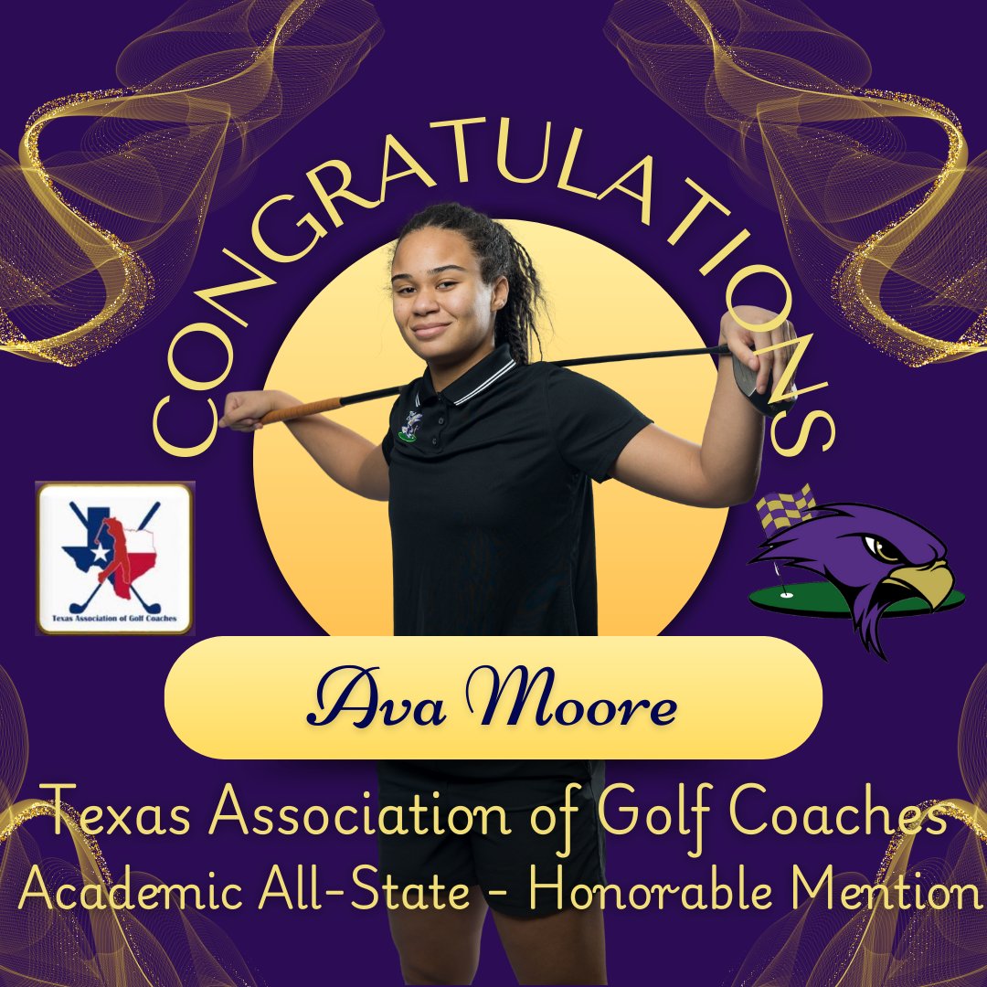 Recognizing our Texas Association of Golf Coaches Academic All-State Honorable Mention recipient. We are proud of you. Thank you to <a href="/TxAGC/">Texas Association of Golf Coaches</a> for recognizing our golfers for their academic efforts.
<a href="/KISDAthletics/">Keller ISD Athletics</a>
<a href="/TCHS_WAthletics/">TC Women’s Athletics</a>
<a href="/TCHS_Booster/">TCHS ABC</a>
<a href="/TimberCreek_HS/">Timber Creek High School</a>