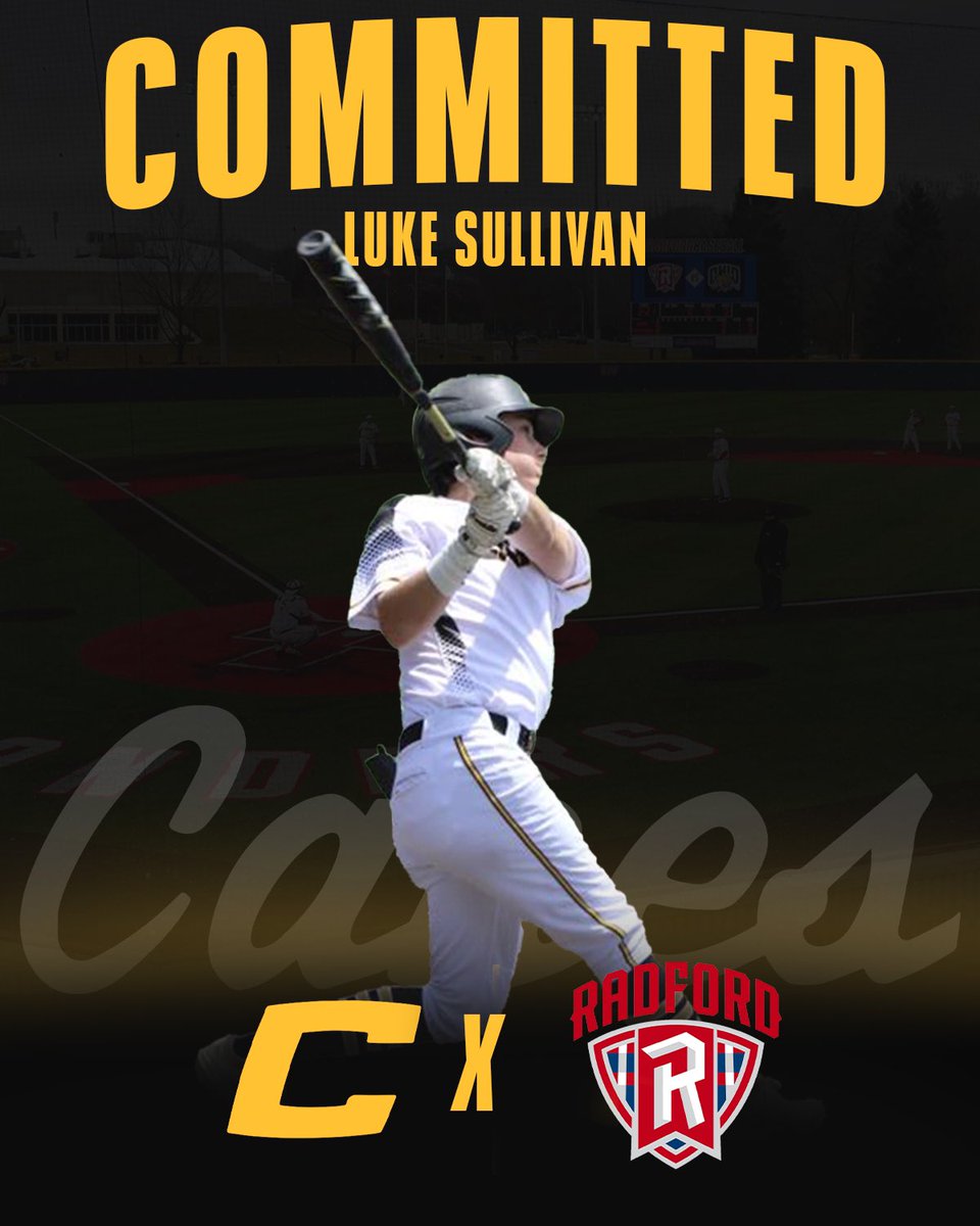 Canes Baseball (@thecanesbb) on Twitter photo Canes 2025 1B/OF <a href="/Luke_Sullivan09/">Luke Sullivan</a> (Patriot, Virginia) has committed to Radford University!
#TheCanesBB | #Committed
#DifferentBrandOfBaseball Canes 2025 1B/OF <a href="/Luke_Sullivan09/">Luke Sullivan</a> (Patriot, Virginia) has committed to Radford University!
#TheCanesBB | #Committed
#DifferentBrandOfBaseball