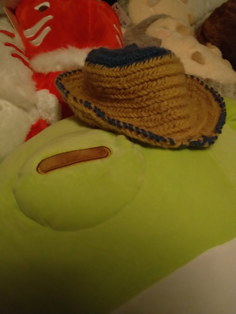 Flitterkriz's tweet image. Made a little hat with needle binding, sadly not much to keep warm like intended but i think it looks cute :3  #needlebinding #viking #fluffnest #puffpals