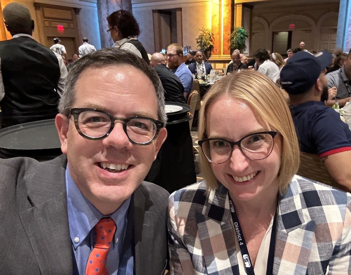 Partners <a href="/jillianmryanesq/">Jill (Ryan) Bertrand</a> and <a href="/AGordonEsq/">Al Gordon O'Connell</a> are grateful as always to be at the <a href="/steelworkers/">United Steelworkers Union</a> District 4 education conference. Thanks for the great week of teaching and learning. #union #strongertogether