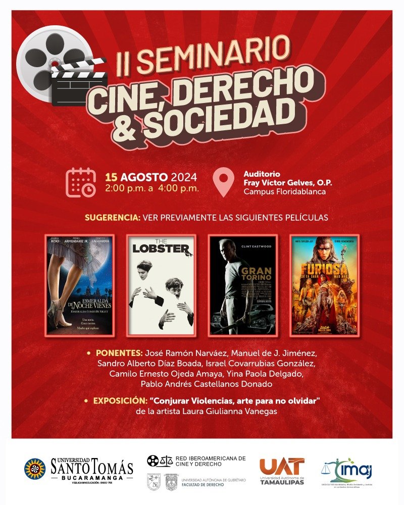 jrnarvaez's tweet photo. Semana entrante Seminario de Cine, derecho y sociedad en Colombia, emplazadas todas las personas interesadas. Gracias por la invitación @SANTOTOBGA https://t.co/kKQne0FA3T