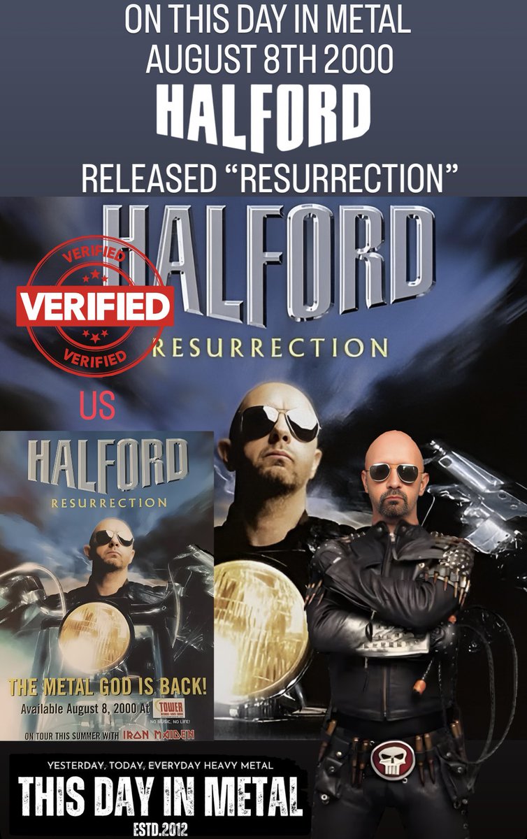 ThisDayInMETAL's tweet photo. Aug 8th 2000 #Halford released their debut album "Resurrection" #TheOneYouLoveToHate #SlowDown #MadeInHell #Cyberworld #HeavyMetal

Did you know...
The album features "The One You Love to Hate," a duet with Iron Maiden vocalist Bruce Dickinson. https://t.co/sIBQPH4830