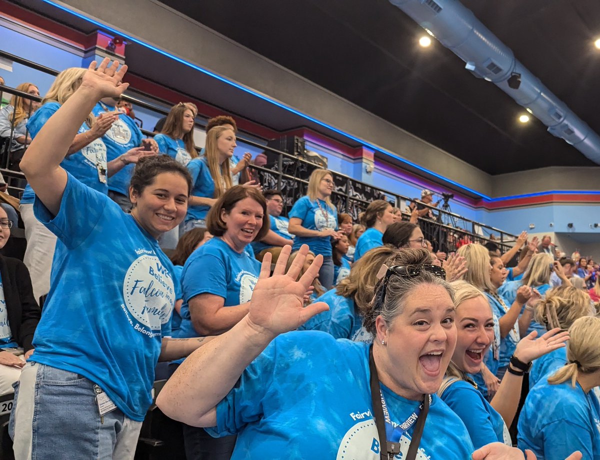 FairviewFalcon2's tweet image. Fairview&apos;s Staff had a BLAST at our district Launch for Learning today! 💙We are inspired and ready to go for 24-25!!!🎉 #FortSmithFam @FSSchools