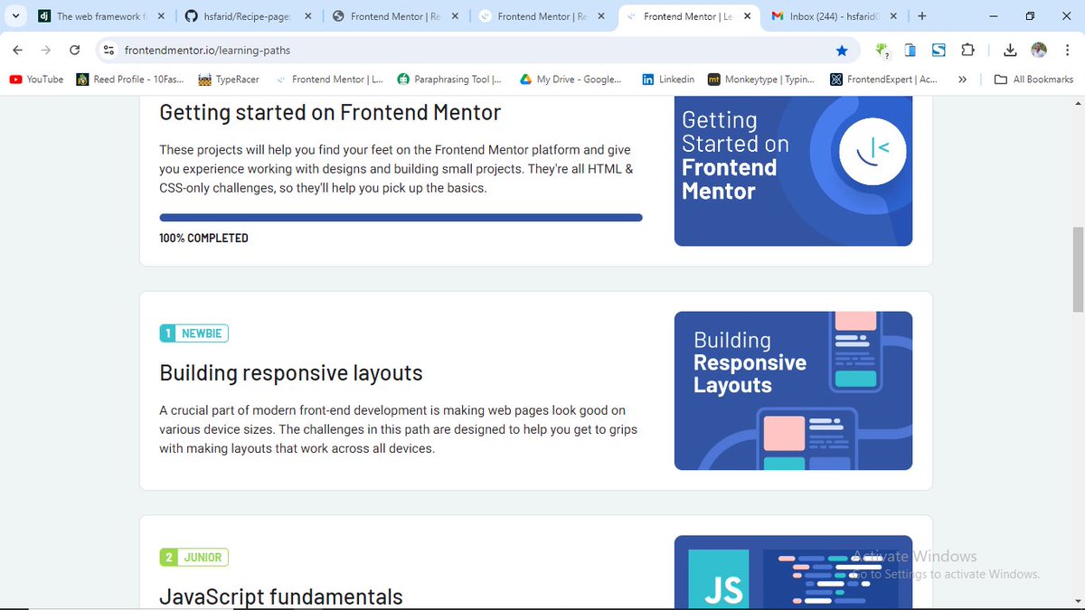 reed_code's tweet image. Slow but steady wins the race. 💯

Just finished the Recipe page challenge on @frontendmentor 
It was challenging but amazing 🤗

moving onto the next set of challenges on &quot;Building responsive layouts&quot; 
We keep pushing 🚀

Github repo: github.com/hsfarid/Recipe…

#buildinpublic