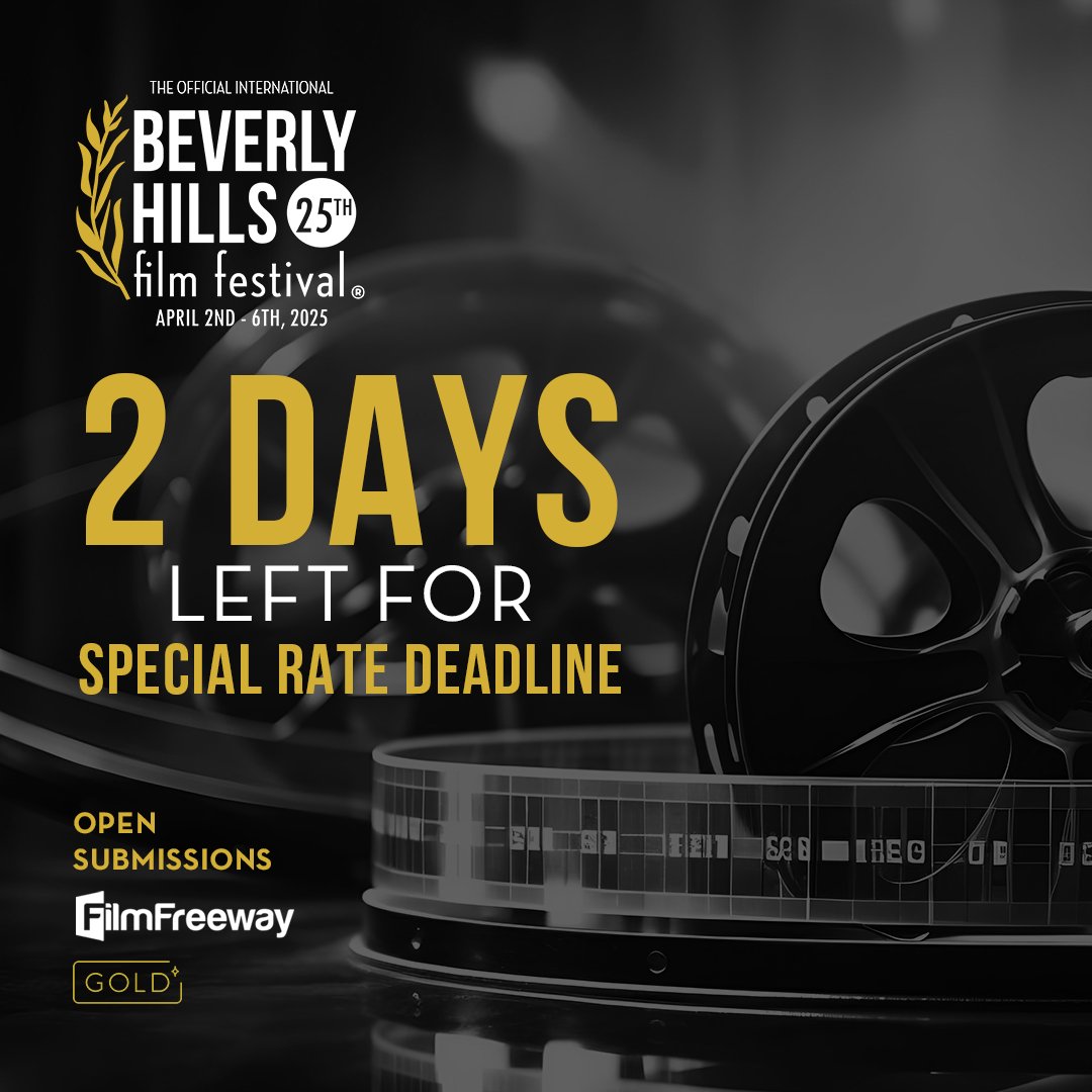 Submissions are in full swing and early bird deadline is in just two days! Be sure to get us those projects to take advantage of discounted rates. 

With our 25th anniversary year just around the corner, we’ve got some fabulous surprises lined up for you!

#bhfilmfestival