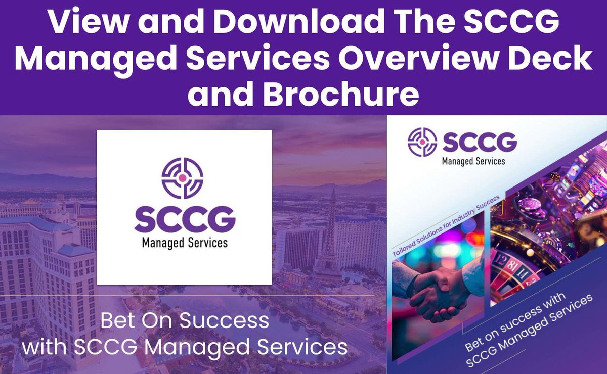 🌟 Discover SCCG Managed Services Overview Deck and Brochure! 🌟

🔗 View and Download: SCCGMS Overview Deck and Brochure: 
sccgmanagement.com/sccg-news/2024…