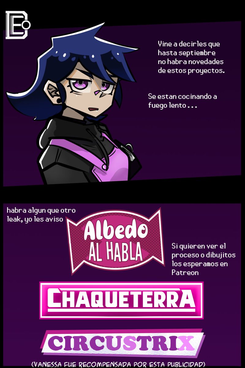 Deogostina's tweet photo. Patreon se acerca papus
En teoría en septiembre voy a tener la pc nueva, toca dibujar de mientras.
Haré algún que otro dibujo
#Circustrix #Chaqueterra #Ben10 #Albedo #Comingsoon https://t.co/K8JdEbFErg