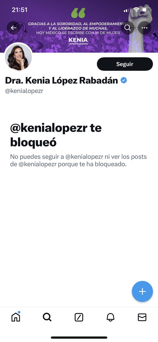 🤣HOY DESCUBRÍ QUE LA SEÑORA "SENADORA" PANISTA PLURINOMINAL INÚTIL <a href="/kenialopezr/">Dra. Kenia López Rabadán</a> ME BLOQUEÓ, PORQUE LE HAN ARDIDO EN LO MÁS PROFUNDO TODAS LAS VERDADES QUE SIEMPRE LE HE ESCRITO: ES UNA FALSARIA,CALUMNIADORA, MISERABLE, ESCANDALOSA,TEATRERA,TRAIDORA,CORRUPTA,CABALLONA,GANDALLA...