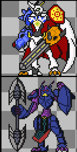 Necrofasda's tweet photo. Royal Knights 2/13 -- #digimon #pixelart https://t.co/YlYn4MbgUQ
