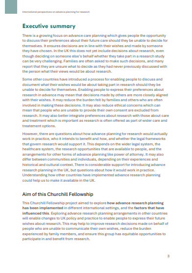 VickyLShepherd's tweet photo. Thrilled my Churchill Fellowship report is published! Brings together findings from research visits to Canada &amp; Australia exploring advance research planning. Recommendations to support implementation in UK 1/ https://t.co/mz18tZuptM 
@ChurchillFship @CTRCardiffUni @ResearchWales https://t.co/FMw6R7Lgnu