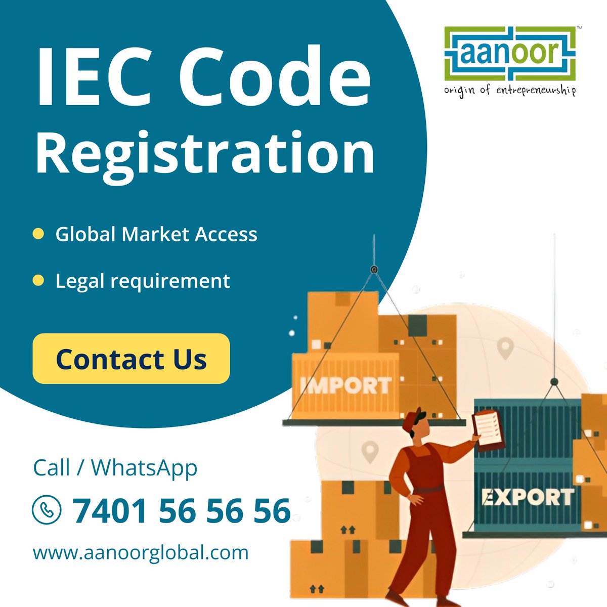 AanoorGlobal's tweet image. Unlock Global Trade with IEC Code Registration 🌍🚀
Ready to take your business beyond borders?🌐
Register today and open the doors to endless opportunities! 🔓
Call/WhatsApp - 074015 65656
Landline - 044 4355 4445
Learn More - bit.ly/3yB6hfV
#IECCode #Aanoorglobal