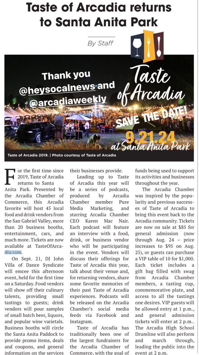 Taste Of Arcadia tweet media