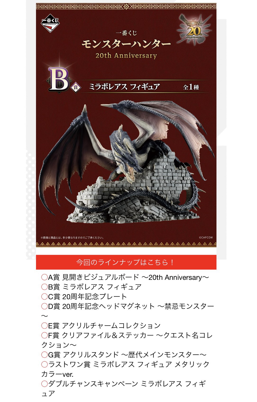 一番くじ　モンスターハンター　ミラボレアスフィギュア　アクスタ　チャーム 一番くじ モンスターハンター ミラボレアスフィギュア アクスタ