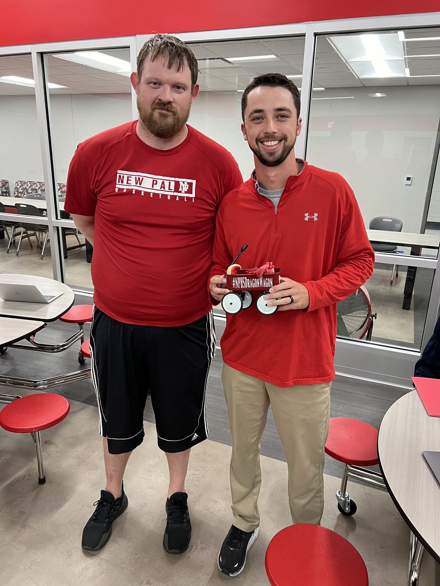 This week, Coach Myers passed the <a href="/NPHSDragonWagon/">Dragon Wagon</a> to Coach Large 2.0. 

He praised Coach Large’s commitment to his teaching and work in the classroom and on the football field. 

NPHS is lucky to have these phenomenal coaches!

<a href="/VoelzJames/">New Palestine High School</a> @SouthernHancock <a href="/ginapleak/">Gina Pleak, Ph.D.</a>