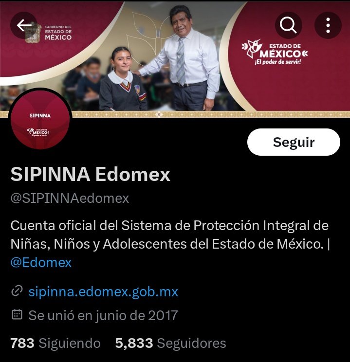 ¡Conoce <a href="/SIPINNAedomex/">SIPINNA Edomex</a> del Estado de México! 🌟
Sigue su  página oficial y mantente al tanto de las acciones y programas que el Gobierno del Estado de México implementa para proteger los derechos de niñas, niños y adolescentes. 🧒👦👧