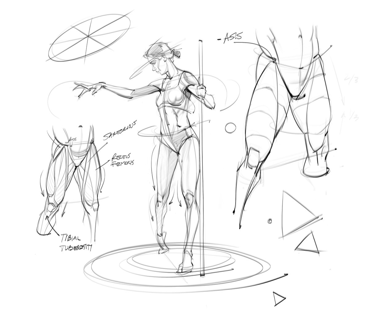 Morning gesture drawing and anatomy sketches! #anatomy #humananatomy #drawing #lineart #doodles #sketches #gottogetbetter #muscles #gesturedrawing #legs #quads