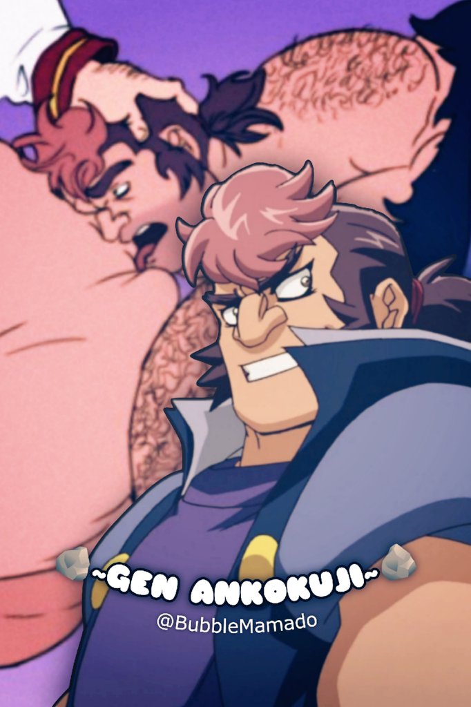 🪨 || NEW CHALLENGER APPROACHING!!!

— GEN ANKOKUJI —

. Matón putito y peludo 
. Gay reprimido Versátil 50% 
. Cara de malo, culo de perra~
. Si logras dominarlo siéntete orgulloso~

«Himbo Barbarian Duelist»