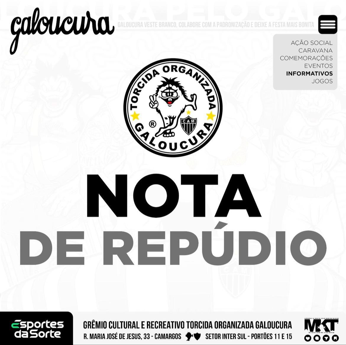 galoucura_1984's tweet photo. O TIME DO POVO

No jogo de ontem em que comemoramos a nossa classificação para as quartas de final da Copa do Brasil, aconteceu um fato lamentável ao qual a Galoucura vem a público manifestar sua total indignação. 

(continua) https://t.co/HMPQTXlnsO