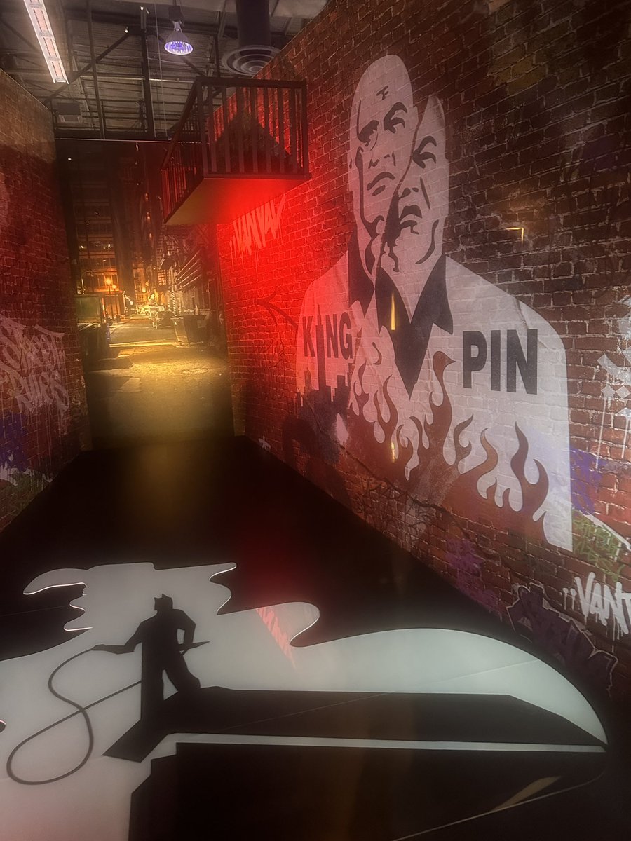 PhaseZeroCB's tweet image. Daredevil: Born Again art seen through a TVA time door at #D23.