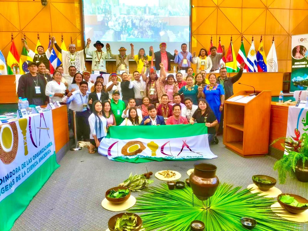 Volviendo a los escenarios internacionales COICA 2024-2027 liderada por Fanny Kuiru. Consejo de Coordinación - Quito agosto 2024.