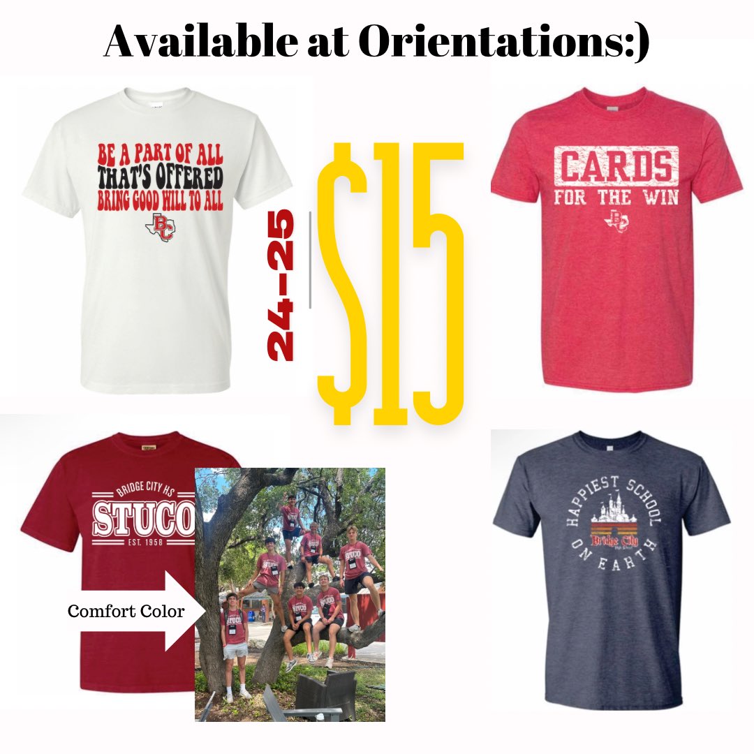 BCHS Orientation Monday!  Parents/Guardians need to login to skyward to update forms.  All students parking on campus must purchase permit 24-25
Happy New Year, BCHS
