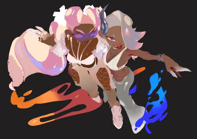 Anansea n Shiv#splatoon #splatoonoc #splatoon3 #deepcut #shiver 