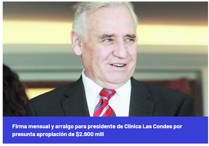 No es por na´a....
🇨🇱A este delincuente que se embolsilló $2.600.000.000  firma mensual y arraigo.

A Daniel Jadue que no ha defraudado ni un solo peso. Lo tienen preso mediante "LAWFARE" por ser peligro para el modelo neoliberal...