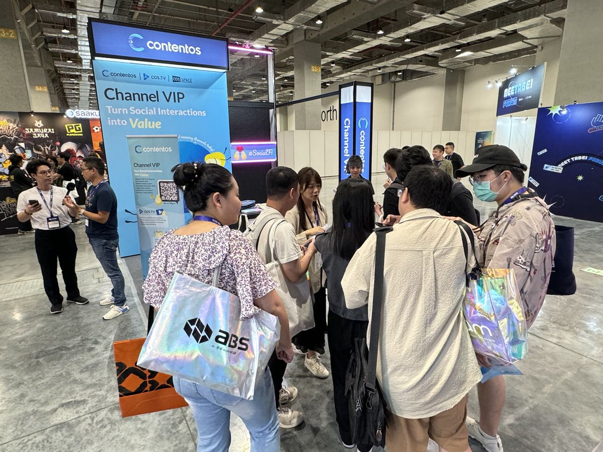 Contentos (@contentosio) on Twitter photo Contentos had an incredible time at Asia Blockchain Summit <a href="/aba_summit/">ABS | Asia Blockchain Summit</a>!
Contentos CEO Mick Tsai <a href="/Mick_Contentos/">Mick Tsai_Contentos</a> spoke on Content, #Web3, & #AI! 👏
There were so many interested users and KOLs at the Contentos booth! 👀
Thank you for visiting! 🙏
$COS #COSTV <a href="/RealCOSTV/">COS.TV</a> Contentos had an incredible time at Asia Blockchain Summit <a href="/aba_summit/">ABS | Asia Blockchain Summit</a>!
Contentos CEO Mick Tsai <a href="/Mick_Contentos/">Mick Tsai_Contentos</a> spoke on Content, #Web3, & #AI! 👏
There were so many interested users and KOLs at the Contentos booth! 👀
Thank you for visiting! 🙏
$COS #COSTV <a href="/RealCOSTV/">COS.TV</a>