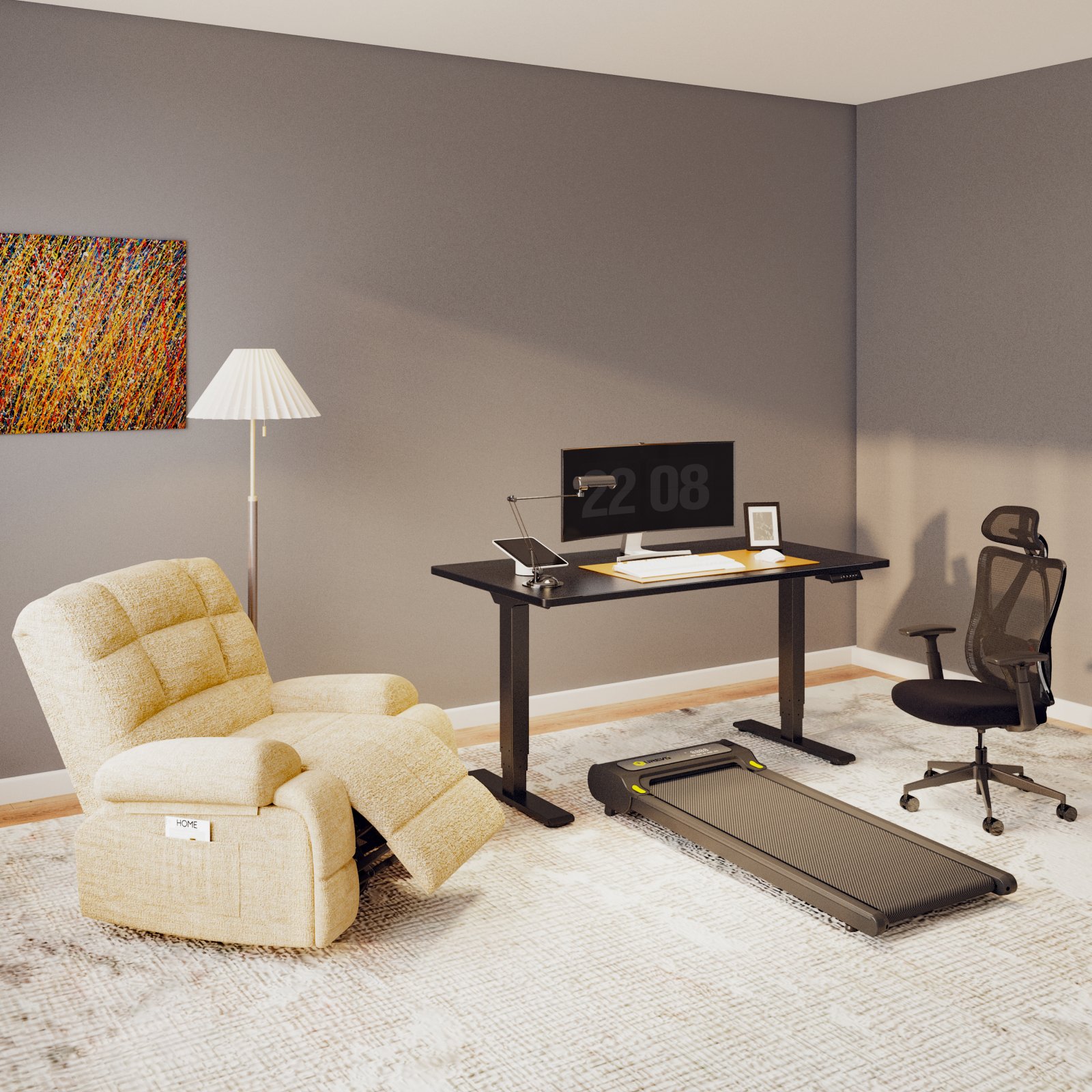 Reclining chair desk combo new arrivals