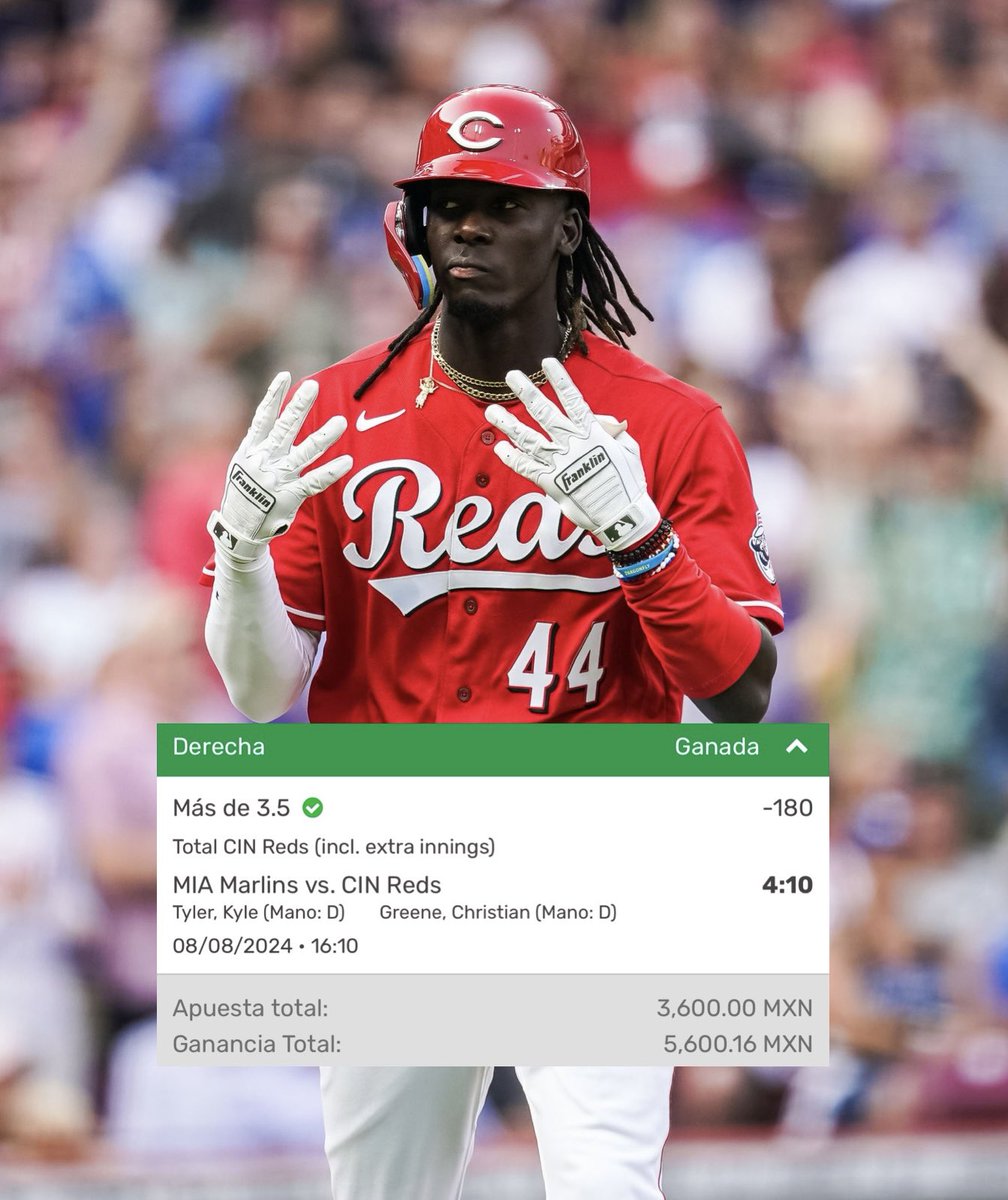 PickServi's tweet photo. MLB GRUPO VIP + FREE PICK

Día perfecto (otra vez):
✅Reds Over 3.5 TT

Los Rojos no ponen en verde? Gracias al aguante en Pitcheo y 7 carreras en extras nos llevamos la jugada. Nada raro señores, otro día mas y ya es costumbre ganar todos juntos.

❤️+💬= Volviste a ganar https://t.co/nLYETOQfLl