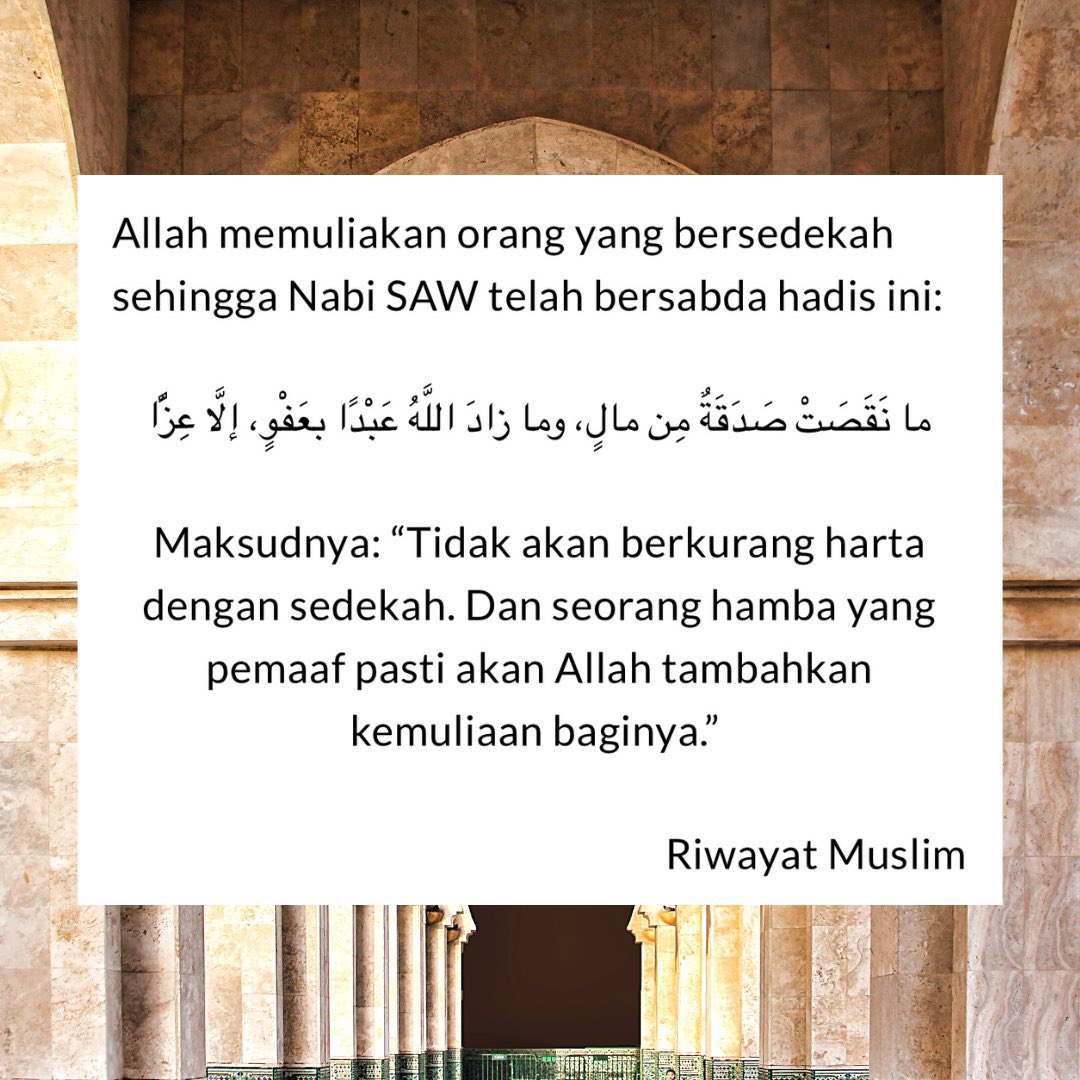 SantapanMinda's tweet photo. Tidak akan berkurang harta kerana bersedekah. 🤍 https://t.co/VVKmMJo7nK