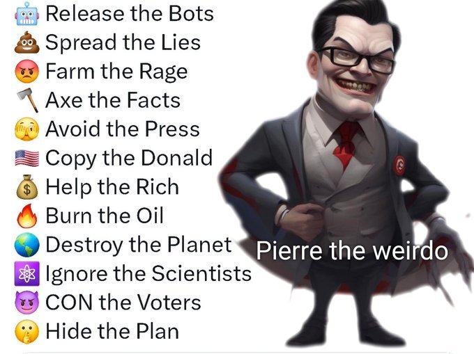 vaxxednotwaxxed's tweet photo. @PierrePoilievre #PierreBotlievre
#BotandPaidForPierre https://t.co/9wD54031OI