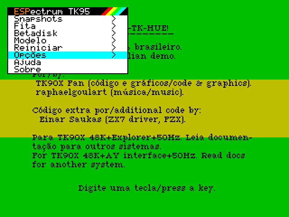 ZX_ESPectrum's tweet image. Os trabalhos na próxima versão do ESPectrum avançam a bom ritmo e já temos TK90X e TK95 praticamente prontas juntamente com o seu ULA Microdigital a 50 e 60hz. Além disso, como não poderia deixar de ser, iremos liberar o idioma português ☺️🇵🇹🇧🇷 #ESPectrum #TK90X #TK95 #ESP32